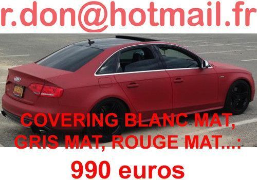 Covering voiture rouge mat