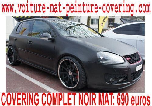 VOLKSWAGEN GOLF-3 covering noir mat - Peinture de véhicule Noir